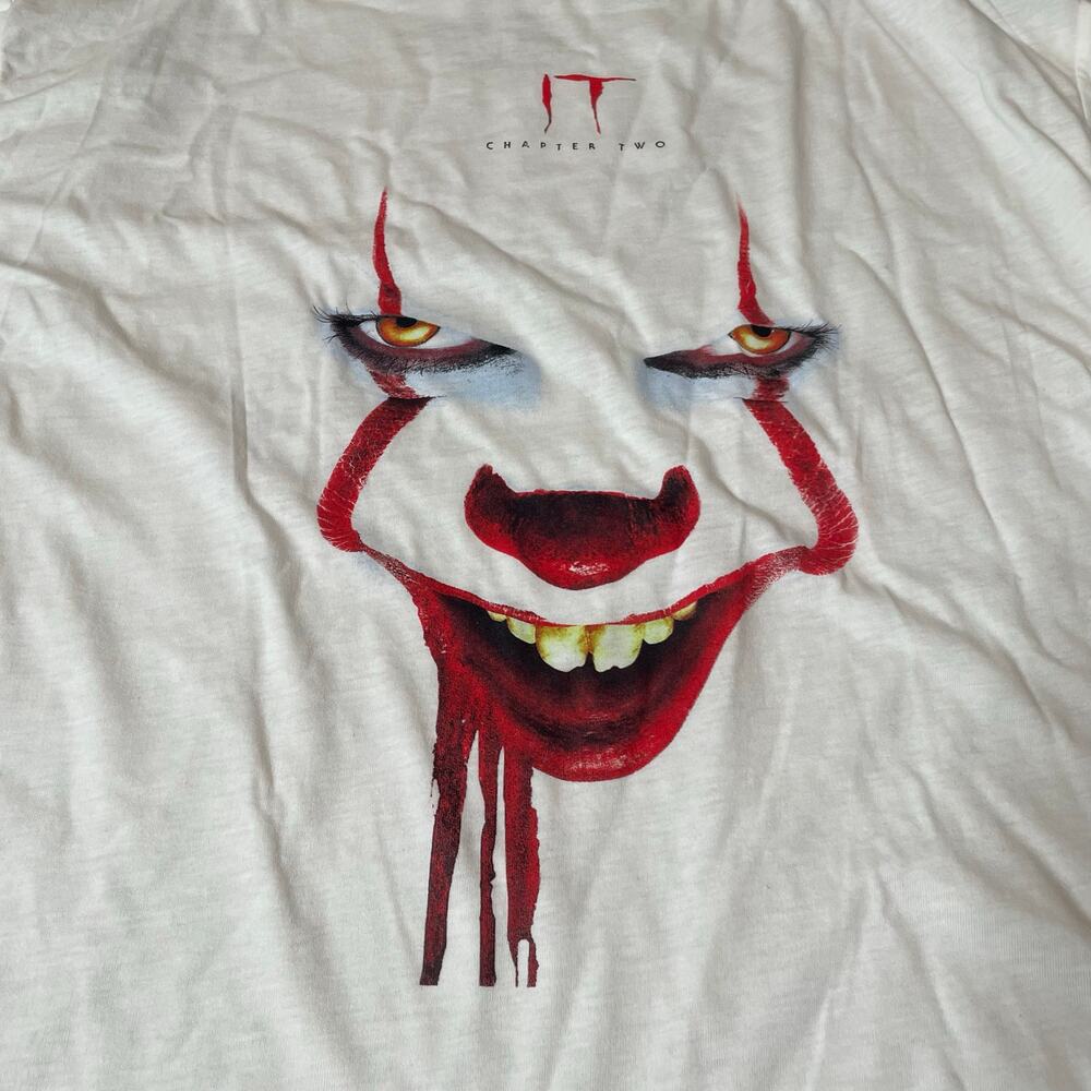 IT II 2 Clown Movie Tee Shirt White Red New‎ NWT Extra Small XS Short Sleeve - Picture 3 of 4